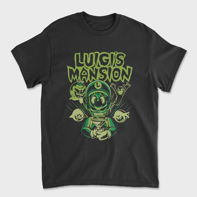 Luigi S Mansion, Tricou Barbati (Unisex)