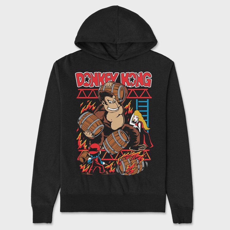 Donkey Kong, Hanorac Oversize Barbati (Unisex)