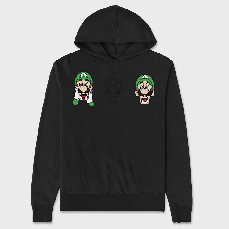 Luigi Scream 1 2, Hanorac Oversize Barbati (Unisex)