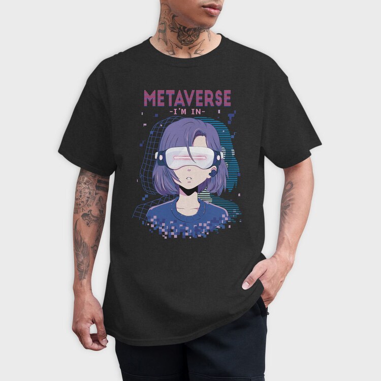 Metaverse In, Tricou Barbati (Unisex)