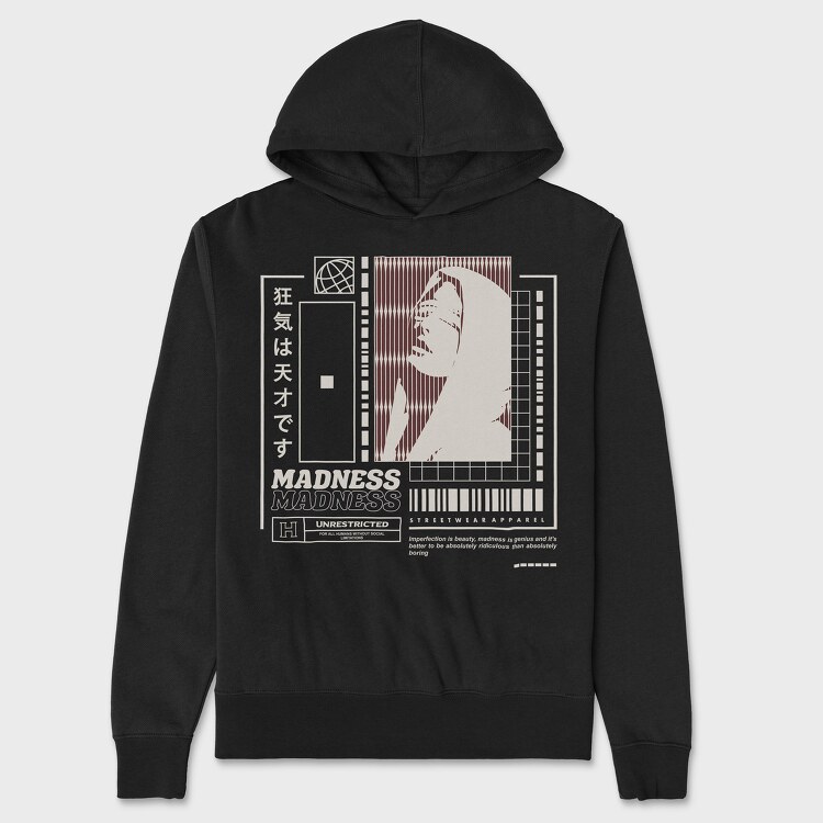 Madness 2, Hanorac Oversize Barbati (Unisex)