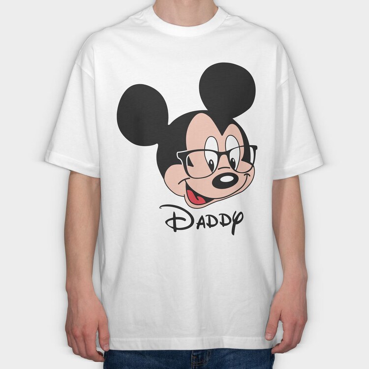 Mickey Daddy Vibes, Tricou Oversize Barbati (Unisex)