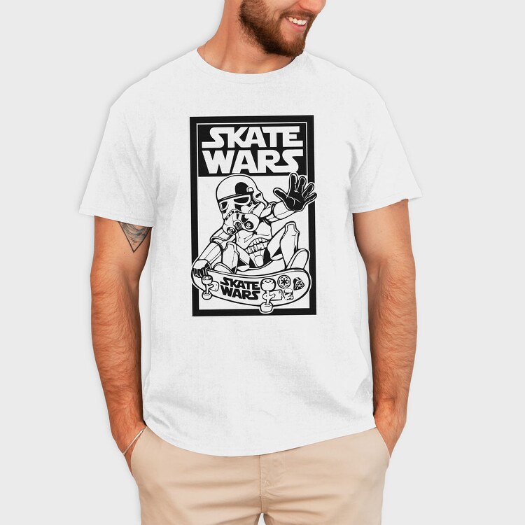 Skate Wars Stormtrooper, Tricou Barbati (Unisex)