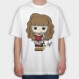 Hermione Reading Magic, Tricou Oversize Barbati (Unisex)