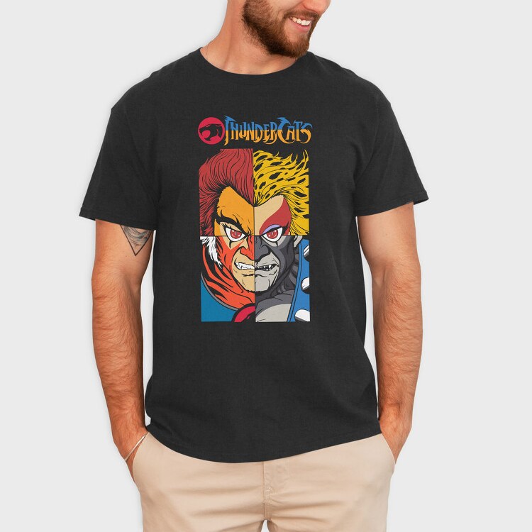 Thundercats Split Face, Tricou Barbati (Unisex)