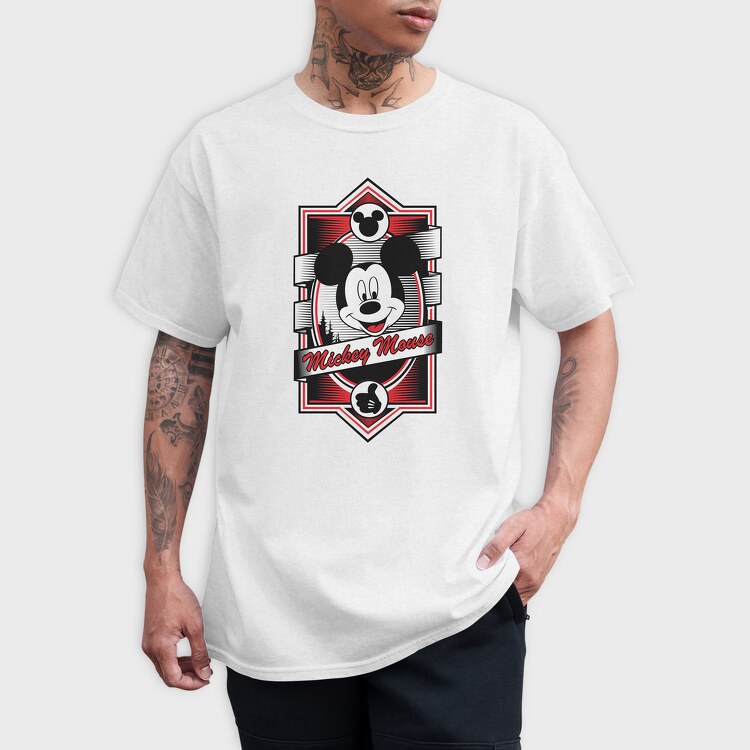 Mickey Mouse Emblem, Tricou Barbati (Unisex)