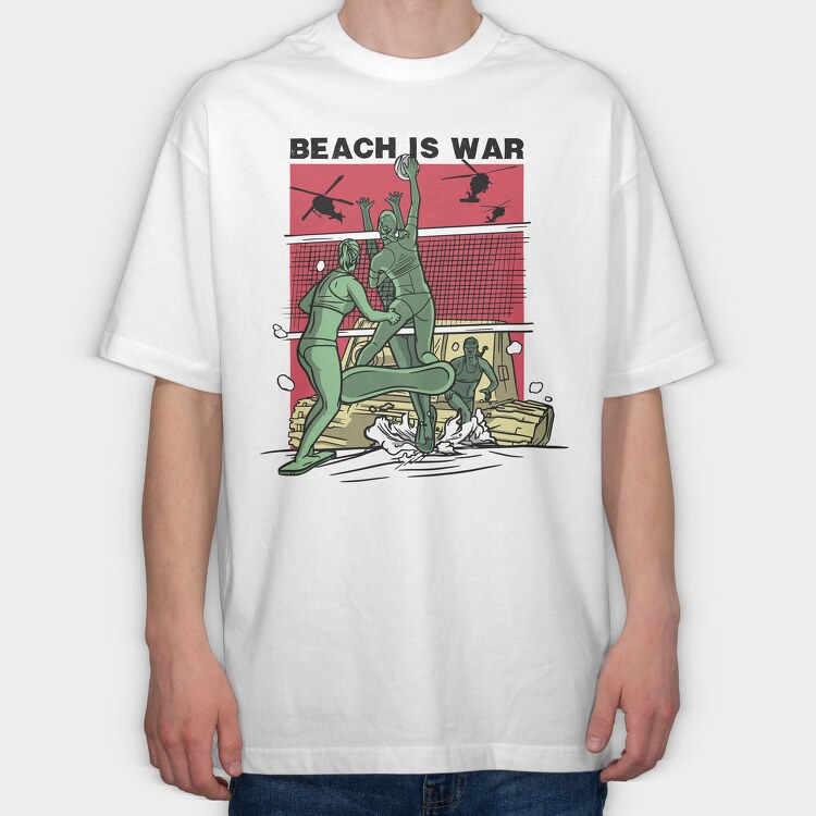 Beach Volleyball War 1, Tricou Oversize Barbati (Unisex)