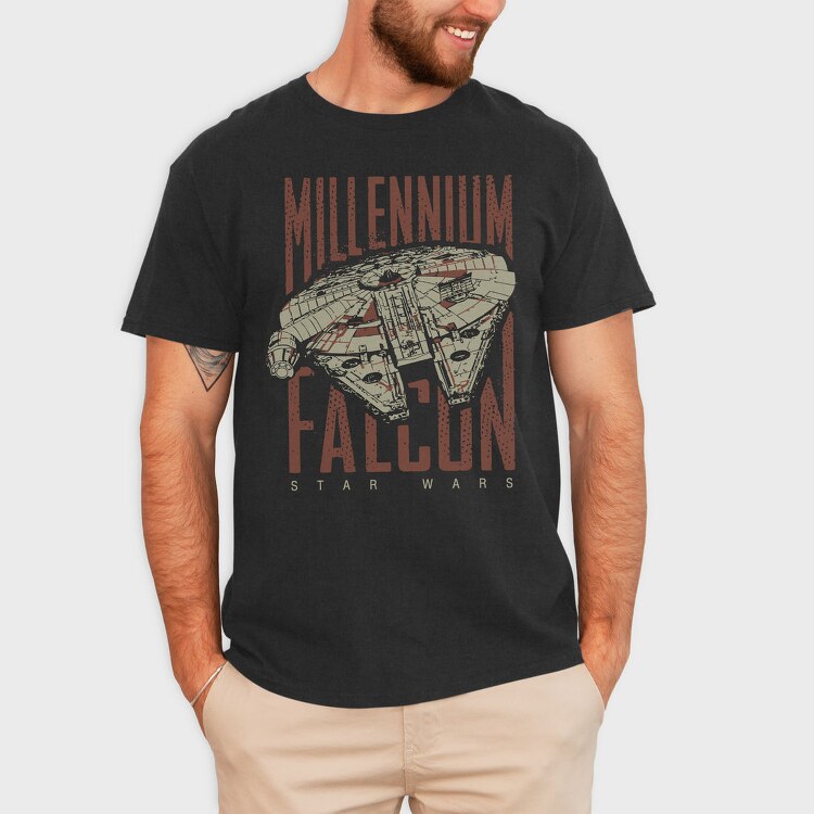 Millennium Falcon Star Wars, Tricou Barbati (Unisex)