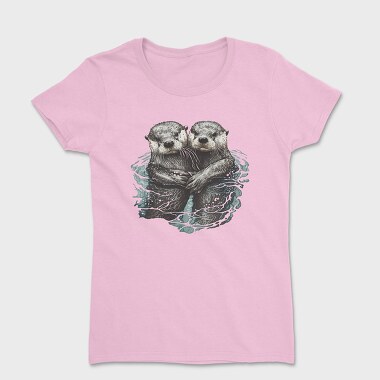 Tricou Femei, Otters Swimming