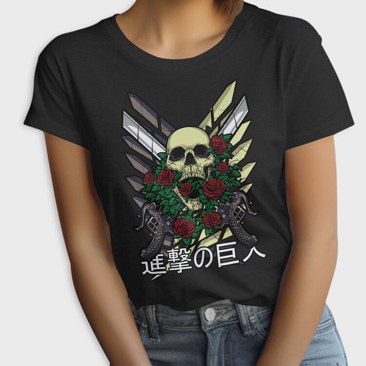 Skull Roses Guns, Tricou Femei