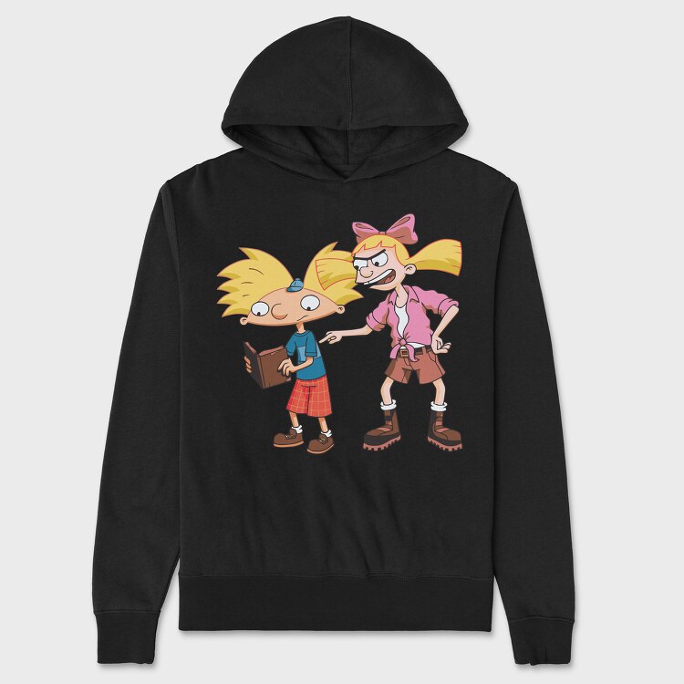 Hanorac Barbati (Unisex), Cartoon Retro Hey Arnold 1