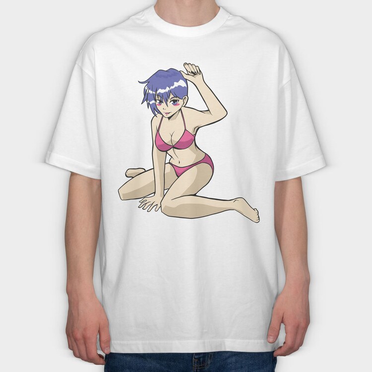 Blue Wave Bikini, Tricou Oversize Barbati (Unisex)