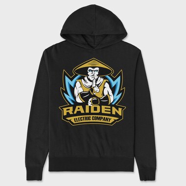 Raiden Mortal Kombat, Hanorac Oversize Barbati (Unisex)