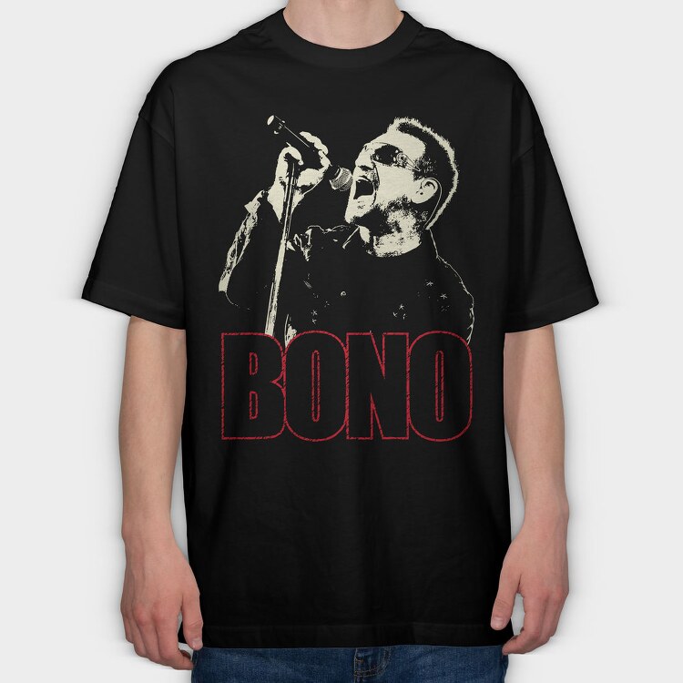 Bono Singin, Tricou Oversize Barbati (Unisex)