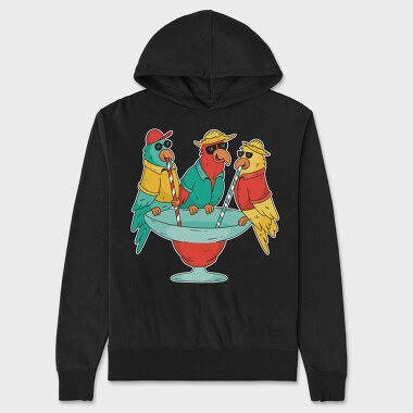 Parrots Drinking, Hanorac Oversize Barbati (Unisex)
