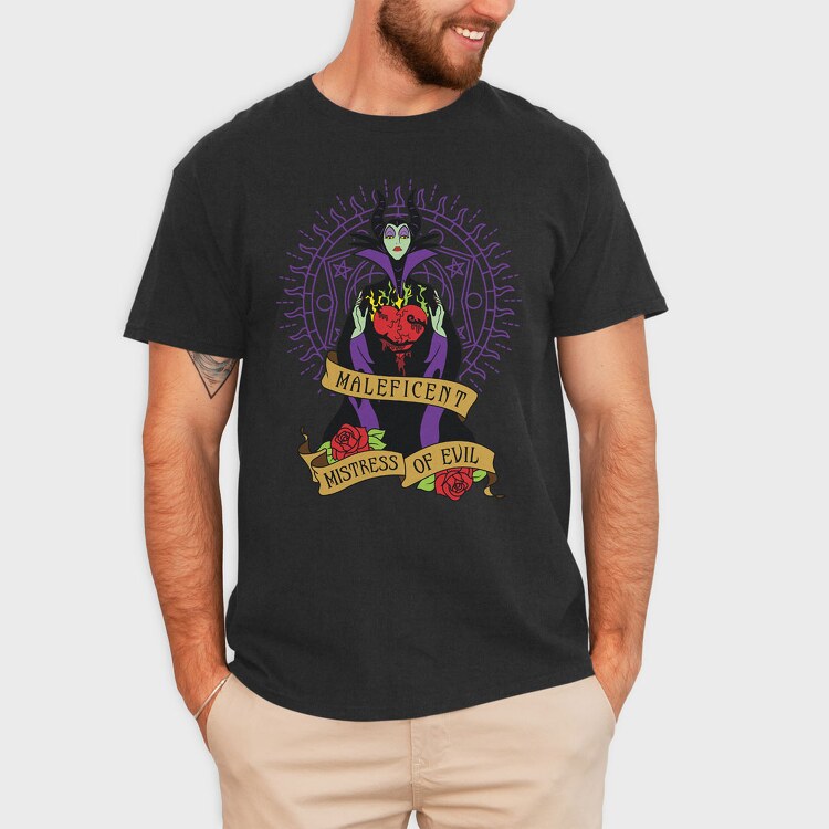 Villanas Disney Malefica C, Tricou Barbati (Unisex)