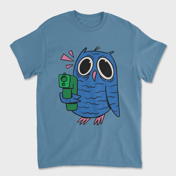 Crazy Owl Gun, Tricou Barbati (Unisex)