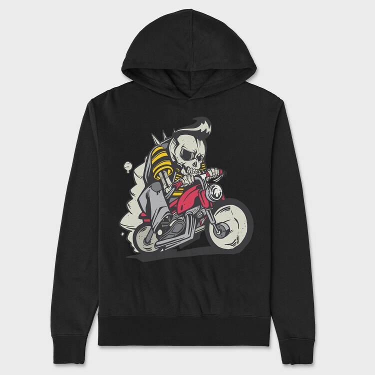 Skull Bike, Hanorac Oversize Barbati (Unisex)