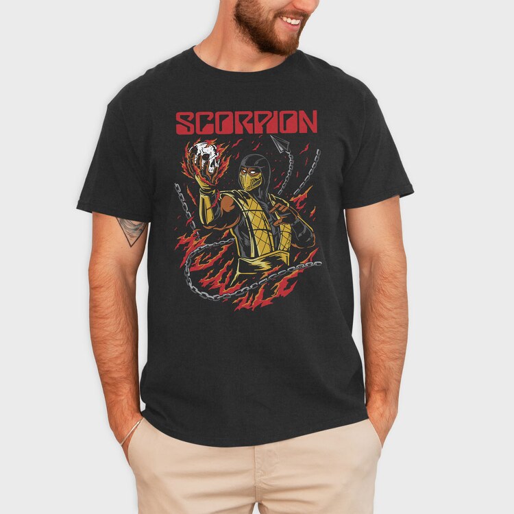 Scorpion Mortal Kombat, Tricou Barbati (Unisex)