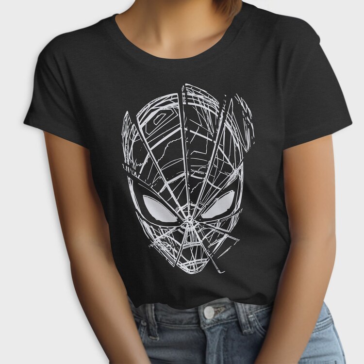 Spiderman Web Sketch, Tricou Femei