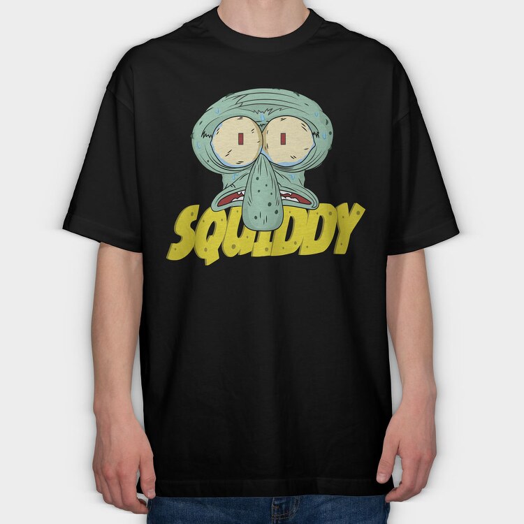 Squidly Eyes, Tricou Oversize Barbati (Unisex)