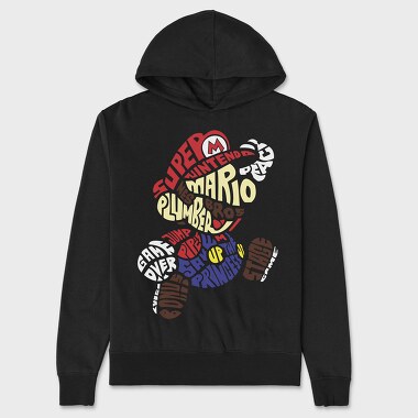 Super Mario Bros Nes, Hanorac Oversize Barbati (Unisex)