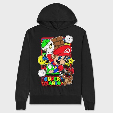 Super Mario 1up, Hanorac Oversize Barbati (Unisex)