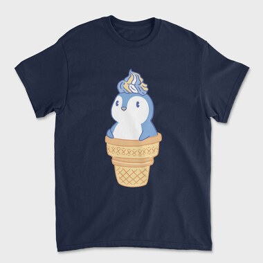 Cute Penguin Ice Cream, Tricou Barbati (Unisex)