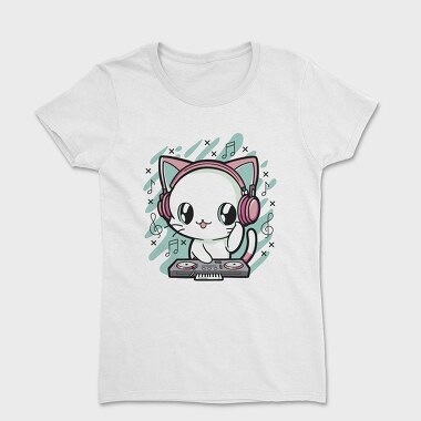 Cute Cat Dj, Tricou Femei