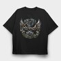 Harley Eagle Biker Flag 2, Tricou Oversize Barbati (Unisex)