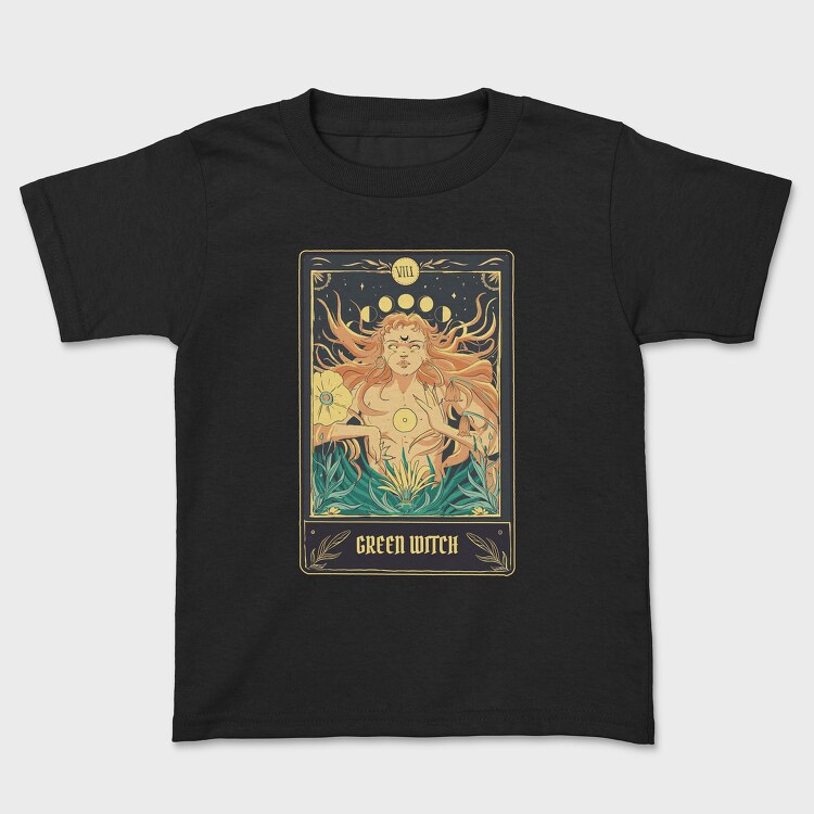 Green Witch Tarot Card, Tricou Copii