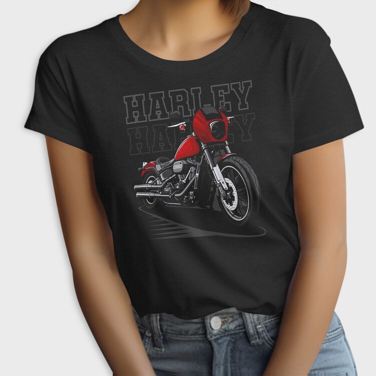 Harley Davidson Red Bike Ride, Tricou Femei