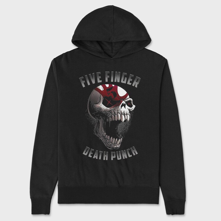 Five Finger Death Punch Skull Crosses Eyes, Hanorac Oversize Barbati (Unisex)