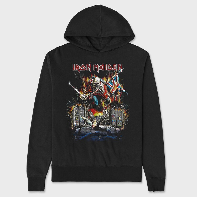 Iron Maiden British Fire, Hanorac Oversize Barbati (Unisex)