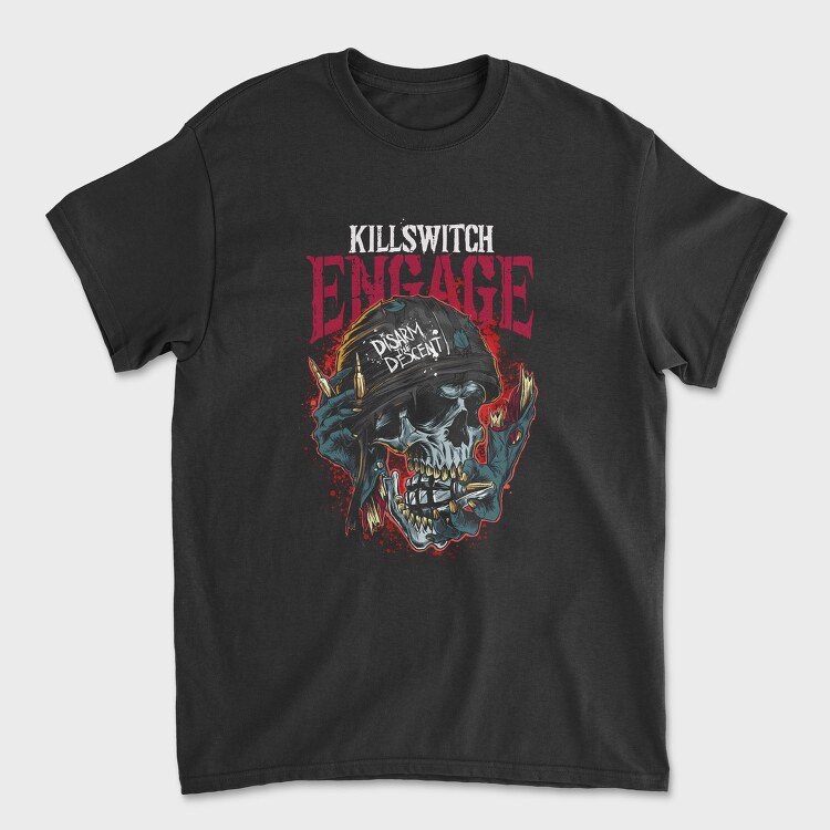 Killswitch Engage Skull Flames, Tricou Barbati (Unisex)