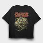Kreator Skull Flames Eyes 2, Tricou Oversize Barbati (Unisex)