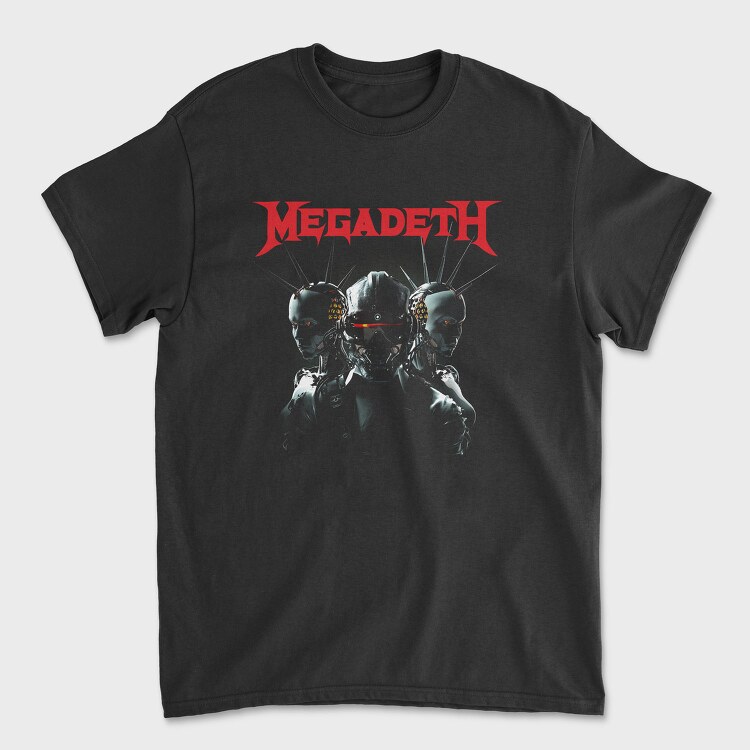 Megadeth Robot Face Eyes 2, Tricou Barbati (Unisex)
