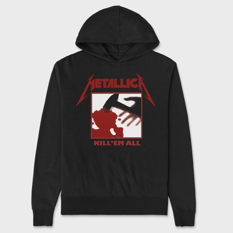Metallica Killer Hands, Hanorac Oversize Barbati (Unisex)