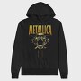 Metallica Skull Flames Eyes 3, Hanorac Oversize Barbati (Unisex)
