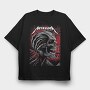 Metallica Skull Red Eyes, Tricou Oversize Barbati (Unisex)