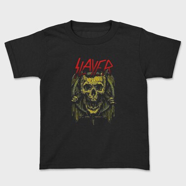 Slayer Skull Flames Crosses 3, Tricou Copii