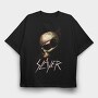 Slayer Skull Flames Crosses 4, Tricou Oversize Barbati (Unisex)