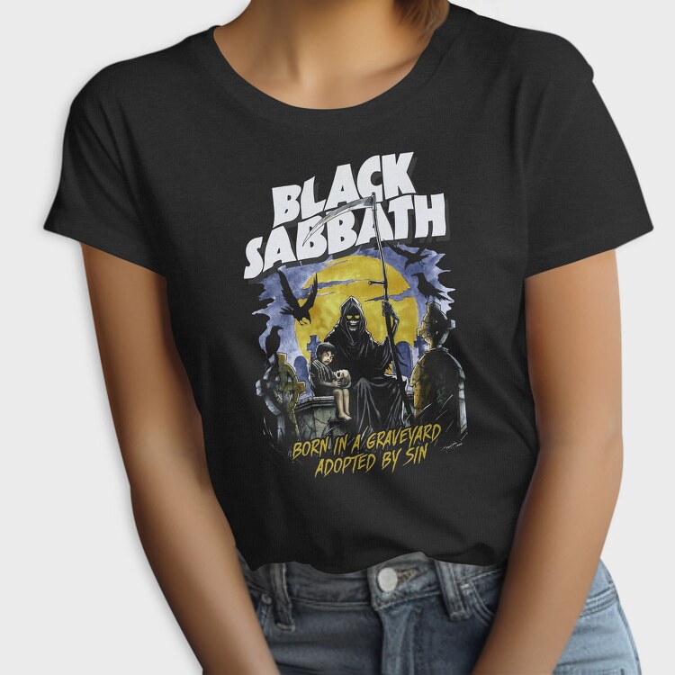 Black Sabbath Graveyard Sin, Tricou Femei