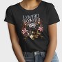 Lynnyrd Skynyrd Flames Flag Skull, Tricou Femei
