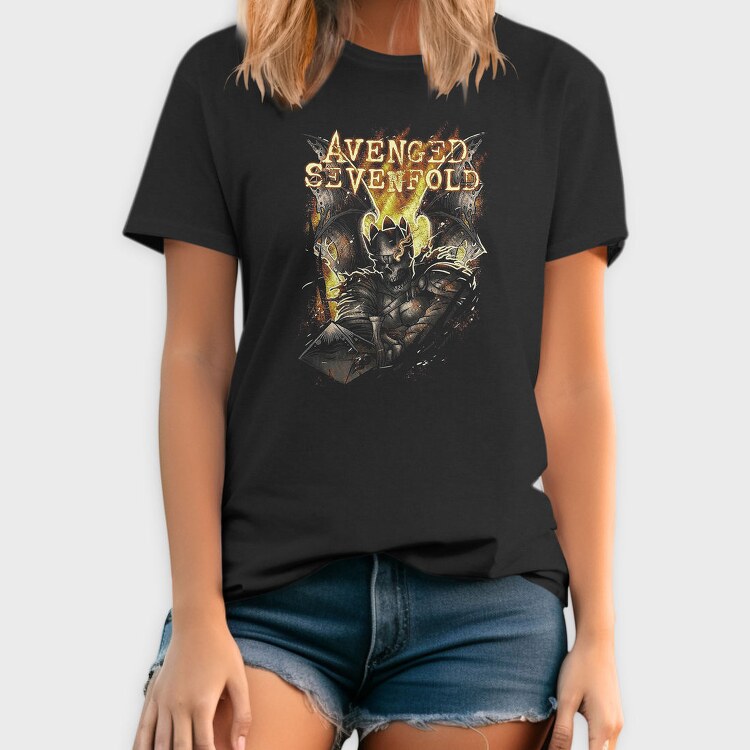 Avenged Sevenfold Flames Flower, Tricou Barbati (Unisex)