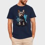 Dog Yorkshire Watercolor, Tricou Barbati (Unisex)