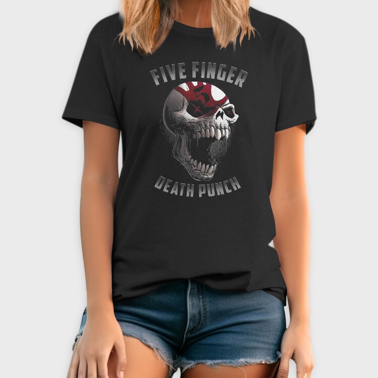 Five Finger Death Punch Skull Crosses Eyes, Tricou Barbati (Unisex)