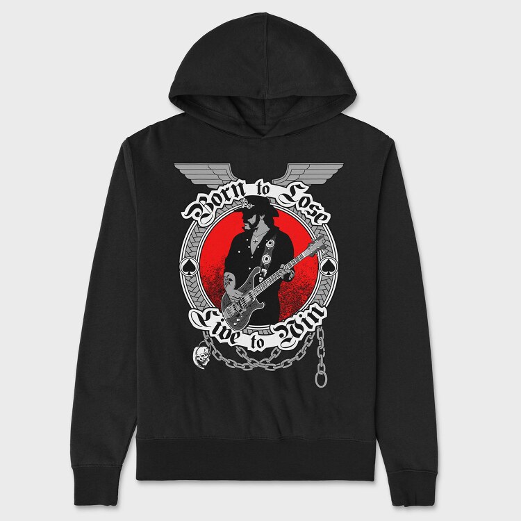 Born To Lose Guitarist Rock Ribbons, Hanorac Oversize Barbati (Unisex)