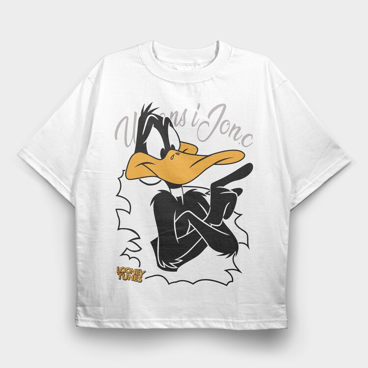 Daffy Duck Looney Tunes Urban Art, Tricou Oversize Barbati (Unisex)