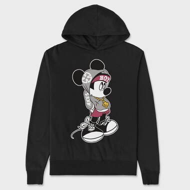 Mickey Mouse Boy Style Urban Art, Hanorac Oversize Barbati (Unisex)
